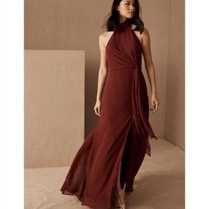 Jenny Yoo Elliya Mock Neck Dress NWOT